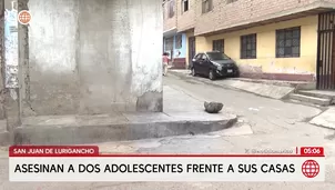 Asesinan a dos adolescentes durante ataque en San Juan de Lurigancho. Foto y video: América Noticias