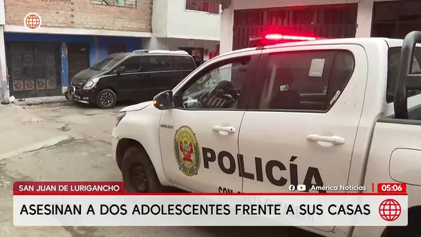 Asesinan a dos adolescentes durante ataque en San Juan de Lurigancho. Foto: América Noticias