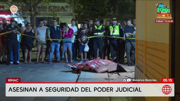 Asesinan a agente del Poder Judicial en el Rímac. Foto: América Noticias