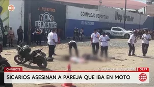 Asesinan apareja que iba en moto en Chimbote. Foto y video: América Noticias
