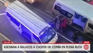 Asesinan a balazos a chofer de combi en plena ruta en el Callao