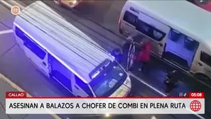 Asesinan a balazos a chofer de combi en plena ruta en el Callao. Foto y video: América Noticias