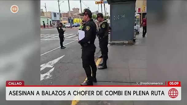 Asesinan a balazos a chofer de combi en plena ruta en el Callao. Foto: América Noticias Asesinan a balazos a chofer de combi en plena ruta en el Callao. Foto: América Noticias