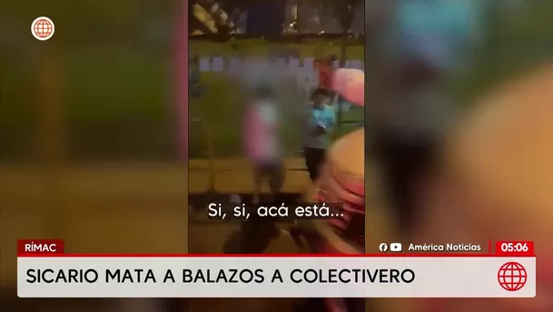 Asesinan a balazos a colectivero en el Rímac. Foto: América Noticias