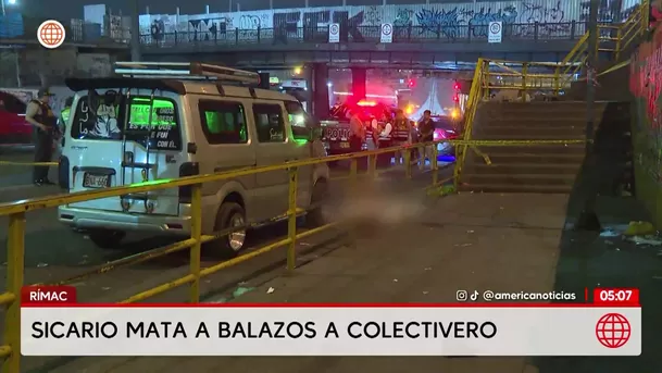 Asesinan a balazos a colectivero en el Rímac. Foto: América Noticias