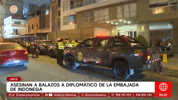 Asesinan a balazos a diplomático de Indonesia en Lince. Foto: América Noticias