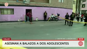 Asesinan a balazos a dos adolescentes de 14 años en el Callao. Foto y video: América Noticias