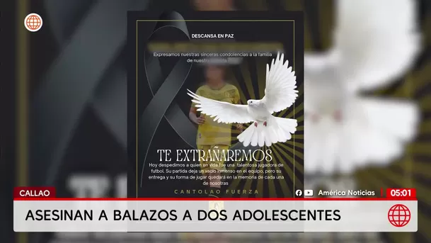 Asesinan a balazos a dos adolescentes de 14 años en el Callao. Foto :América Noticias Asesinan a balazos a dos adolescentes de 14 años en el Callao. Foto :América Noticias