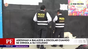 Asesinan a balazos a escolar cuando se dirigía a su colegio en Trujillo. Foto y video: América Noticias