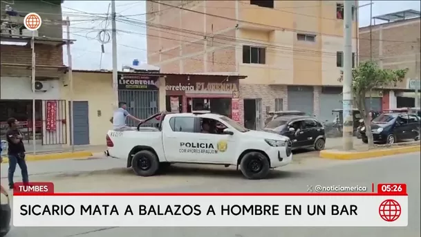 Asesinan a balazos a un hombre en un bar de Tumbes. Foto: América Noticias Asesinan a balazos a un hombre en un bar de Tumbes. Foto: América Noticias