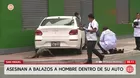 Asesinan a balazos a un hombre dentro de su auto en San Miguel