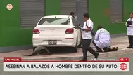 Asesinan a balazos a un hombre dentro de su auto en San Miguel