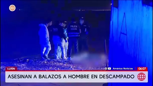 Hallan el cuerpo de un hombre con cinco disparos en un descampado de Lurín/ América Noticias