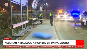 Asesinan a balazos a hombre en un paradero de Surco. Foto y video: América Noticias
