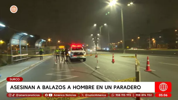 Asesinan a balazos a hombre en un paradero de Surco. Foto: América Noticias