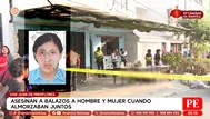 Asesinan a balazos a hombre y mujer cuando almorzaban en SJM