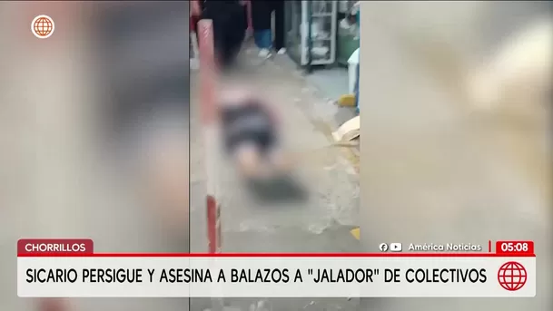 Asesinan a balazos a jalador de colectivos en Chorrillos. Foto: América Noticias Asesinan a balazos a jalador de colectivos en Chorrillos. Foto: América Noticias