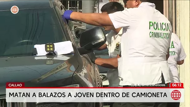 Asesinan a balazos a joven dentro de camioneta en el Callao. Foto: América Noticias