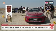 Asesinan a balazos a pareja de esposos dentro de auto en Chincha