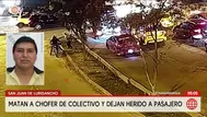 Asesinan a chofer de colectivo en San Juan de Lurigancho