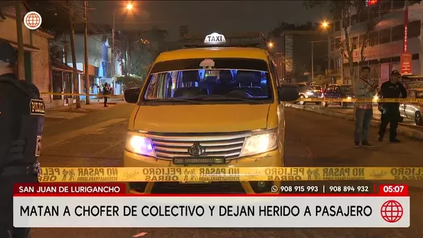 Asesinan a chofer de colectivo en San Juan de Lurigancho. Foto: América Noticias
