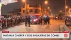 Asesinan a chofer y dos pasajeras en San Juan de Miraflores