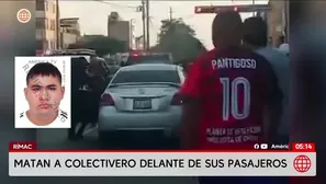 Asesinan a un colectivero en El Rímac. Foto y video: América Noticias