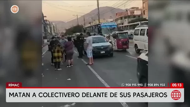Asesinan a un colectivero en El Rímac. Foto: América Noticias