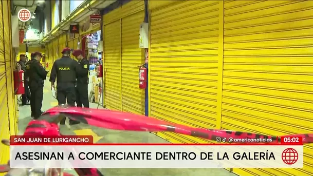 Asesinan a comerciante en galería de San Juan de Lurigancho. Foto: América Noticias