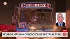 Asesinan a conductor de bus Real Star en Comas