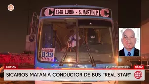 Asesinan a conductor de bus Real Star en Comas. Foto y video: América Noticias