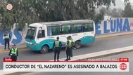 Asesinan a conductor de bus en ruta Lurigancho–La Molina