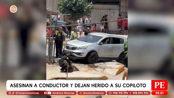 Asesinan a conductor y dejan herido a su copiloto en Villa El Salvador. Foto: América Noticias Asesinan a conductor y dejan herido a su copiloto en Villa El Salvador. Foto: América Noticias