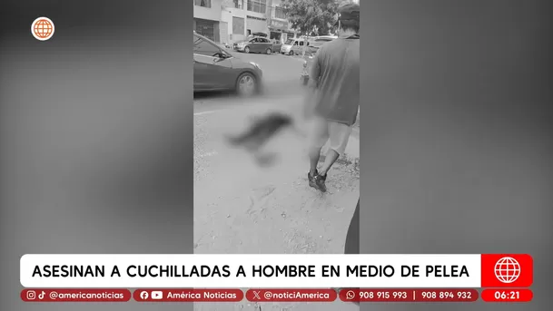 Asesinan a cuchilladas a hombre en medio de pelea en Comas. Foto: América Noticias Asesinan a cuchilladas a hombre en medio de pelea en Comas. Foto: América Noticias