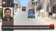 Asesinan a dirigente de mototaxistas en Ancón