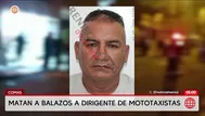 Asesinan a dirigente de mototaxistas en paradero de Comas