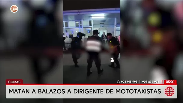 Asesinan a dirigente de mototaxistas en paradero de Comas. Foto: América Noticias