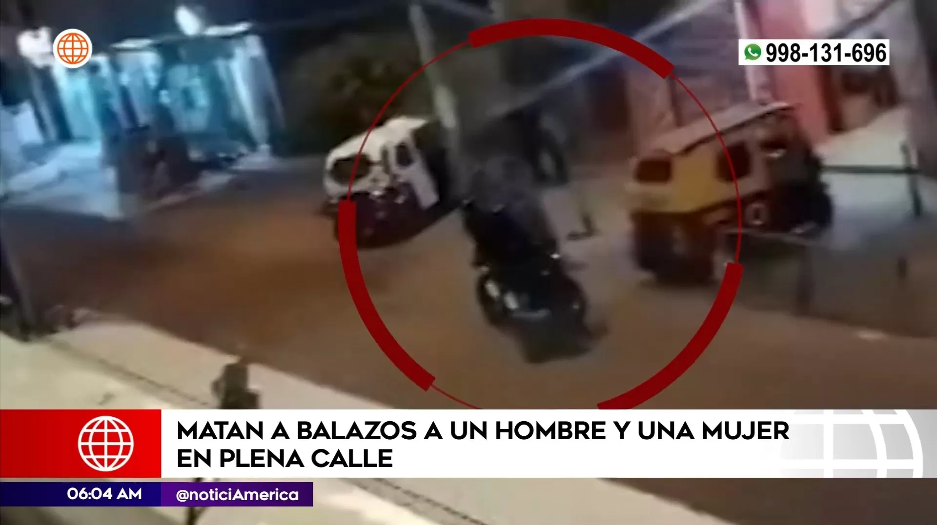 Sujetos llegaron a bordo de una moto | América Noticias