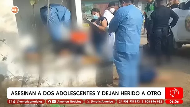 Asesinan a dos adolescentes y dejan herido a otro en Lurigancho-Chosica. Foto: América Noticias Asesinan a dos adolescentes y dejan herido a otro en Lurigancho-Chosica. Foto: América Noticias