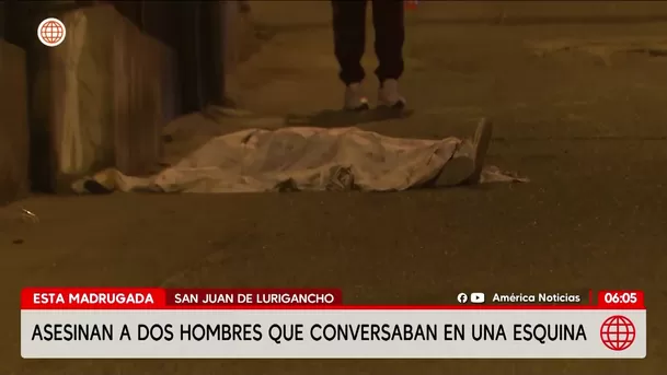 Asesinan a dos hombres en esquina de San Juan de Lurigancho. Foto: América Noticias