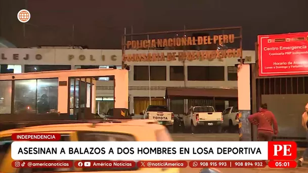 Asesinan a dos hombres en losa deportiva del distrito Independencia. Foto: América Noticias
