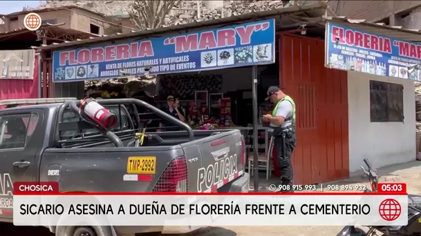 Asesinan a dueña de florería frente a cementerio en Chosica. Foto: América Noticias