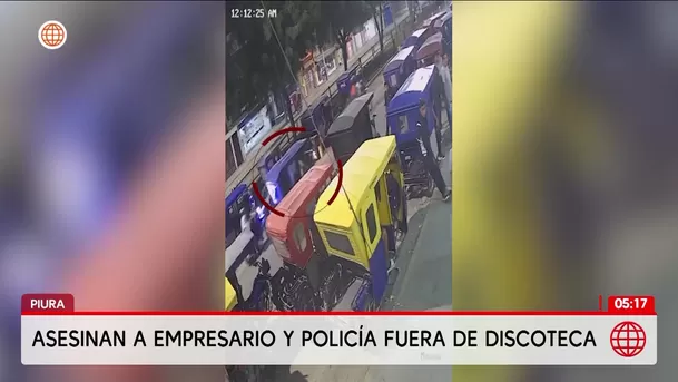 Asesinan a empresario y policía fuera de discoteca en Piura. Foto: América Noticias Asesinan a empresario y policía fuera de discoteca en Piura. Foto: América Noticias