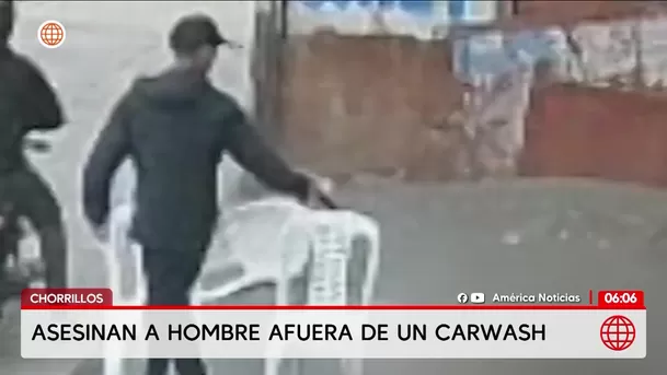 Asesinan a extranjero afuera de un carwash en Chorrillos. Foto: América Noticias