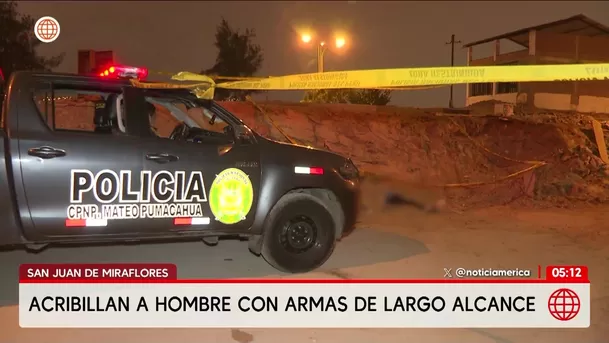 Asesinan a extranjero con armas de largo alcance en San Juan de Miraflores. Foto: América Noticias Asesinan a extranjero con armas de largo alcance en San Juan de Miraflores. Foto: América Noticias