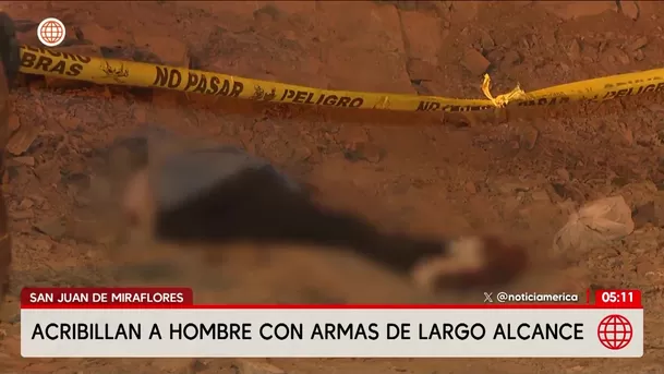 Asesinan a extranjero con armas de largo alcance en San Juan de Miraflores. Foto: América Noticias Asesinan a extranjero con armas de largo alcance en San Juan de Miraflores. Foto: América Noticias