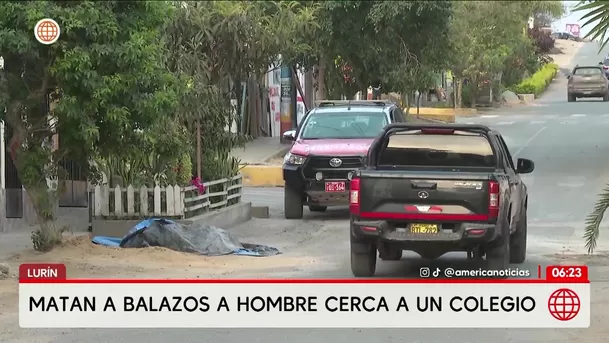 Asesinan a extranjero cerca de un colegio en Lurín. Foto: América Noticias