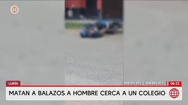 Asesinan a extranjero cerca de un colegio en Lurín. Foto: América Noticias