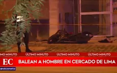 Asesinan a un hombre en una calle del Cercado de Lima - Noticias de cercado