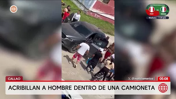 Asesinan a un hombre dentro de una camioneta en el Callao. Foto: América Noticias Asesinan a un hombre dentro de una camioneta en el Callao. Foto: América Noticias